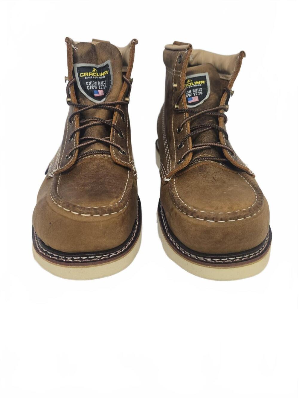 Carolina Men's CA7811 6" Steel Toe Wedge Sole USA Work Boot Brown Size 11D - Picture 6 of 7